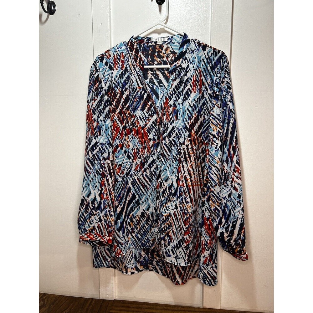 Spense Women’s Blouse XL Button Up Multicolor